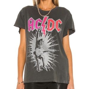 MadeWorn Gray AC/DC Graphic Tee